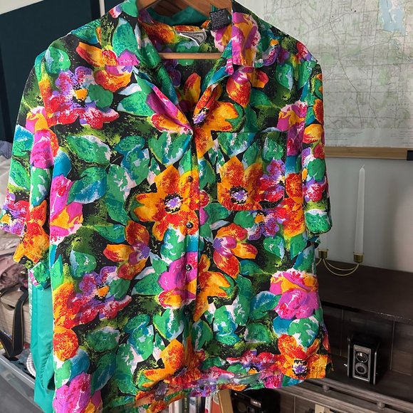 100% Silk Vintage Peaches & Smith Top - Picture 1 of 2